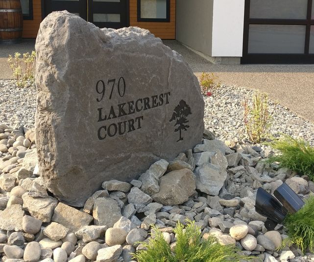 Residential address boulders will make your home stand out