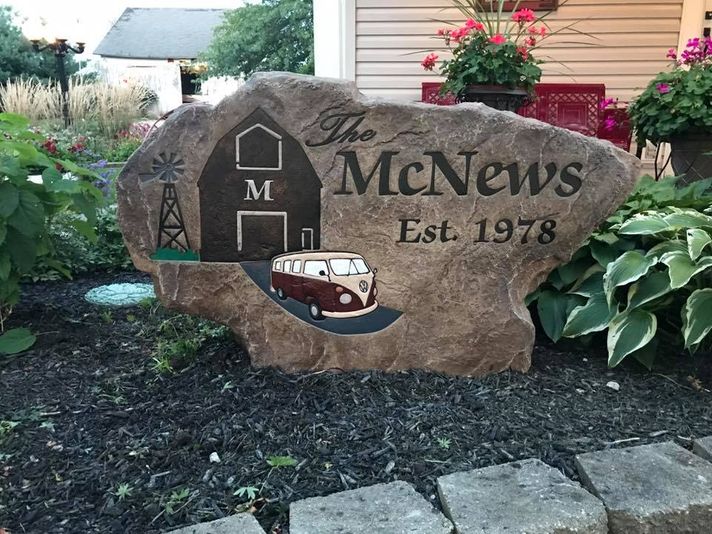 Personalized landscape boulder
