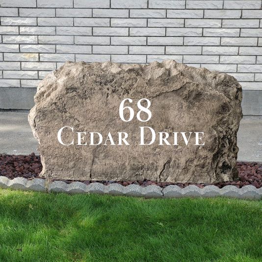 Engraved address rocks for the Okanagan Valley