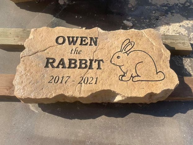 Celebrate your beloved pet by writing their name in stone.