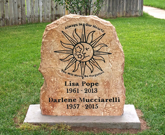 A custom designed memorial stone to honour your loved ones