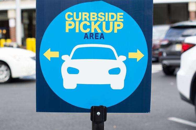 Curbside Pickup Area Sign Curbside Pickup