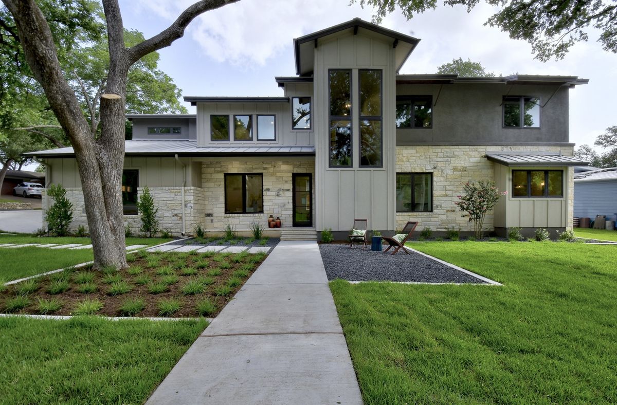 Front yard and exterior of home Barton Springs Custom Spec Home Remodel