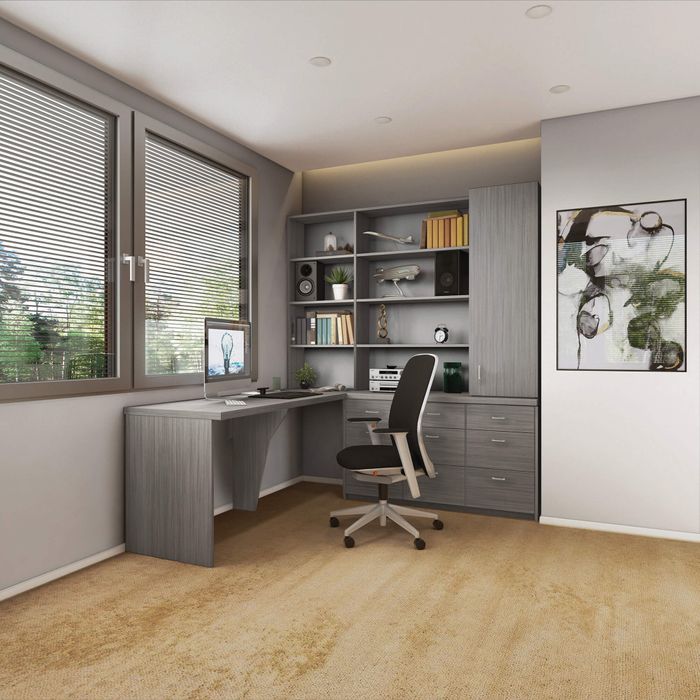 The Infinity (TM) Home Office System is more than just a home office workstation; it’s a workspace environment. Our home offices can be custom designed for any space, large or small. INFINITY COLLECTION