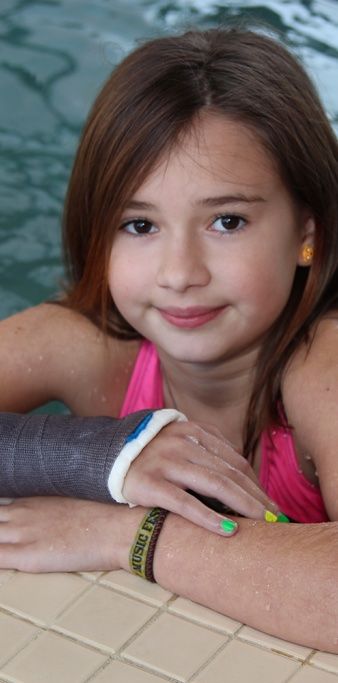 Girl with Waterproof Cast Waterproof Cast