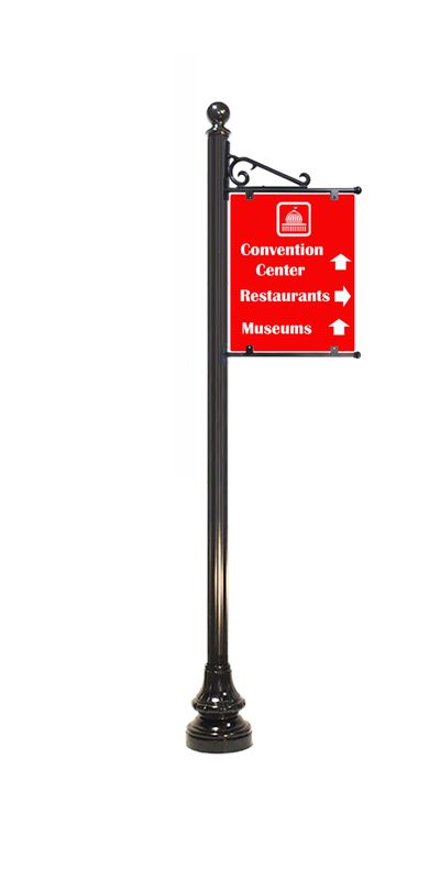 way finding sign 2 with scroll