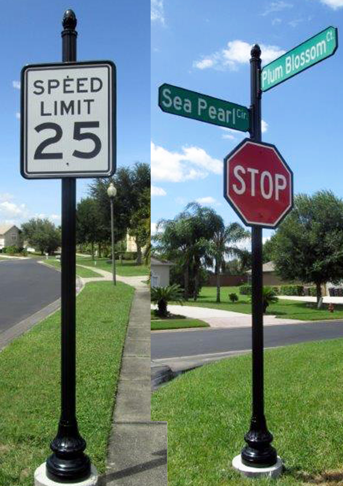 Decorative sign posts Formosa Ornamental Neighborhood Signs