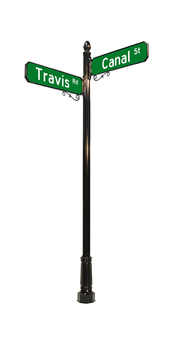 Decorative Street Sign Post - 4H - Capital StreetScapes