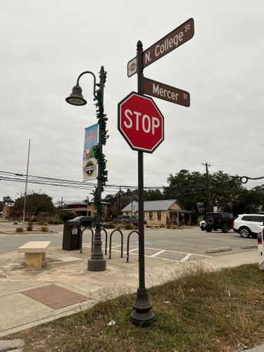 Dripping Springs decorative street sign frames