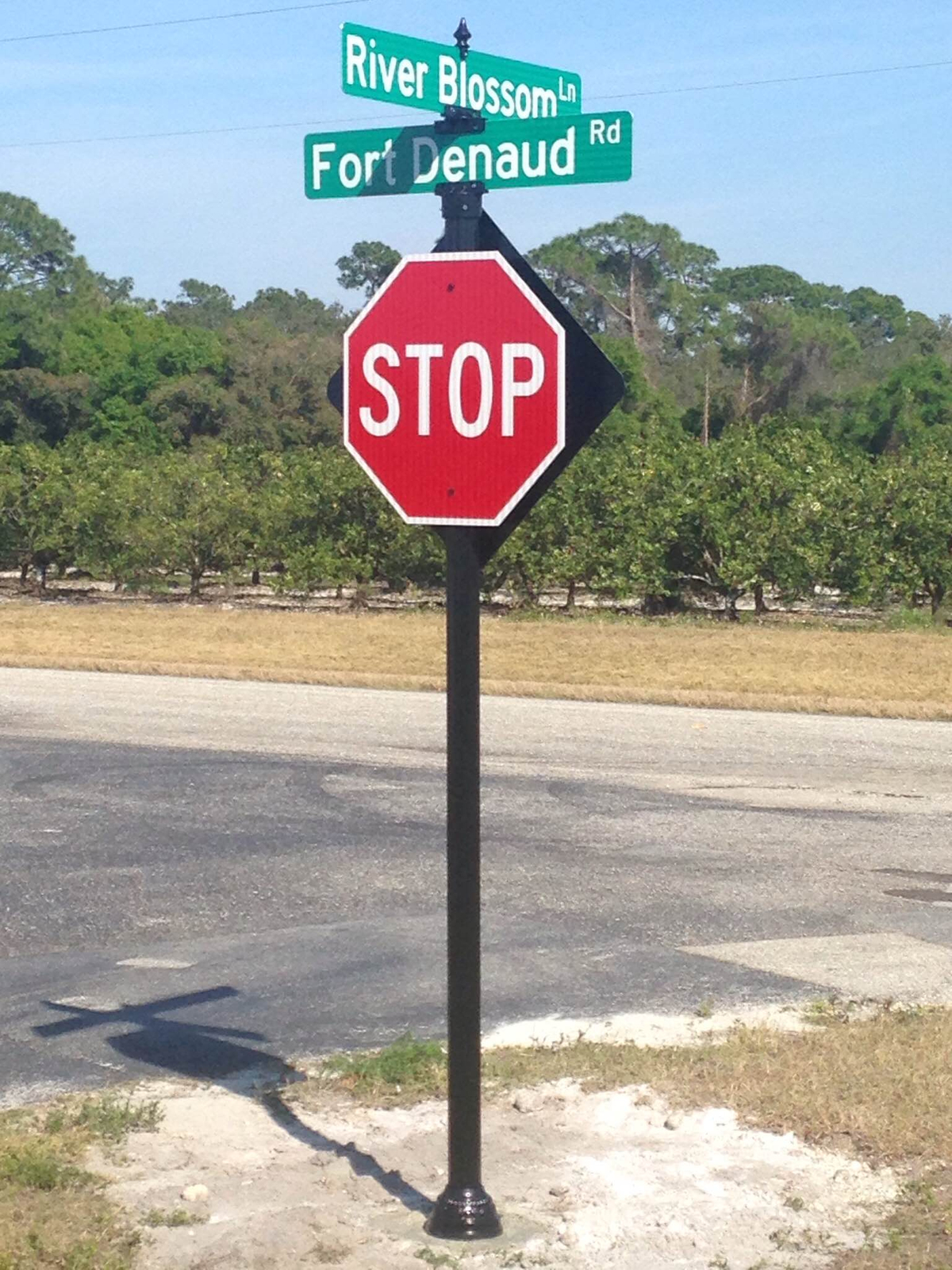 Ft. Denaud Ornamental Street Sign Ft Denaud Florida Decorative Stop Sign
