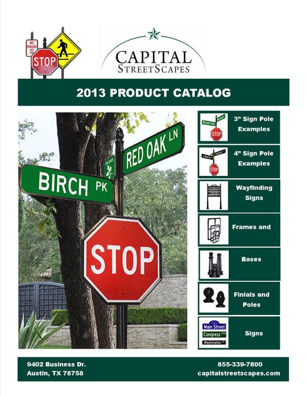 2013 street sign catalog