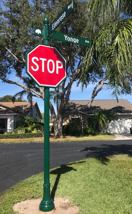 Decorative street signs in Florida