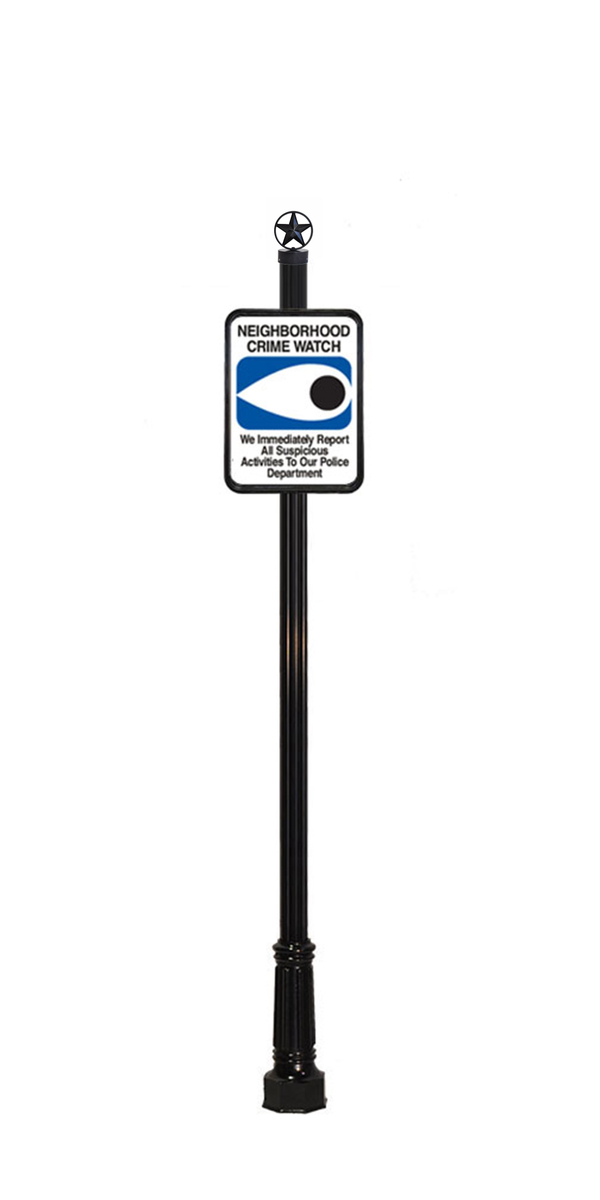 Decorative Neighborhood Traffic Sign Example - 4E3 neighborhood watch sign