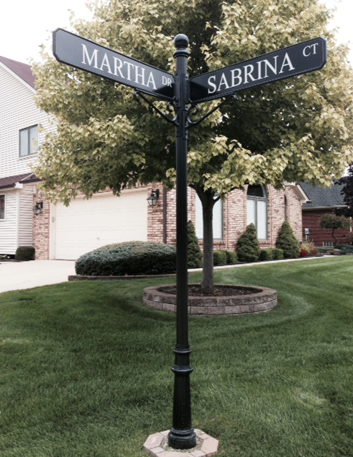 Decorative Sign Post Black Ornamental Street Sign