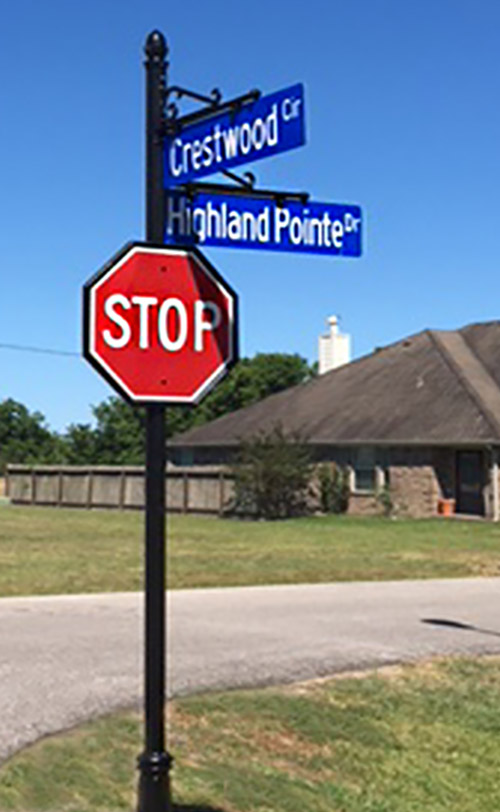 Decorative neighborood street signs Highland Pointe Decorative Street Signs