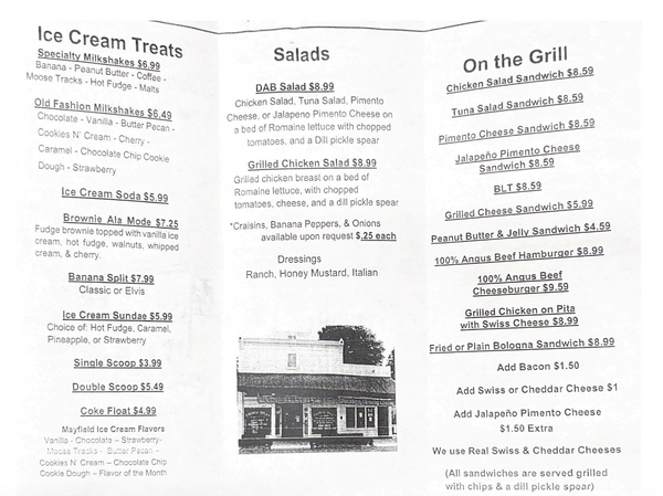Thomas Drugs Menu 2