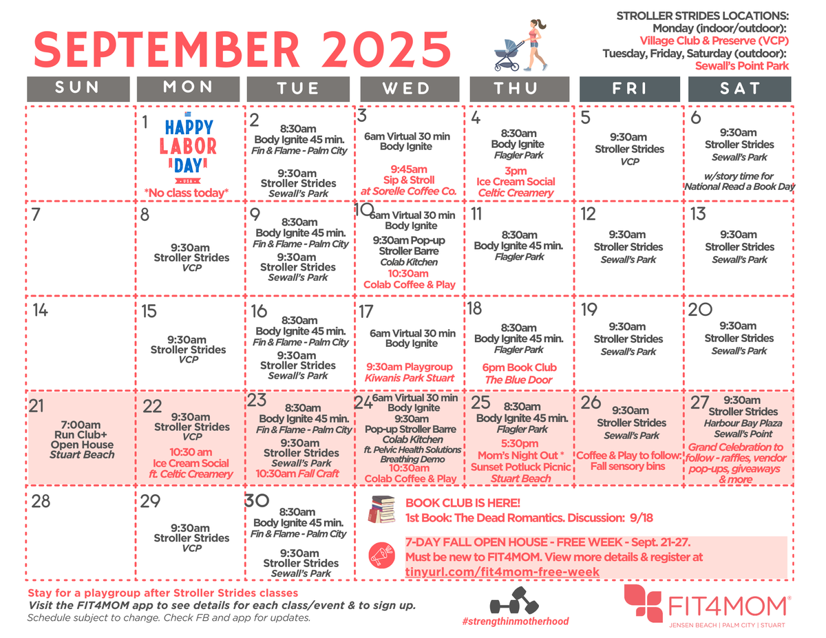 September Schedule