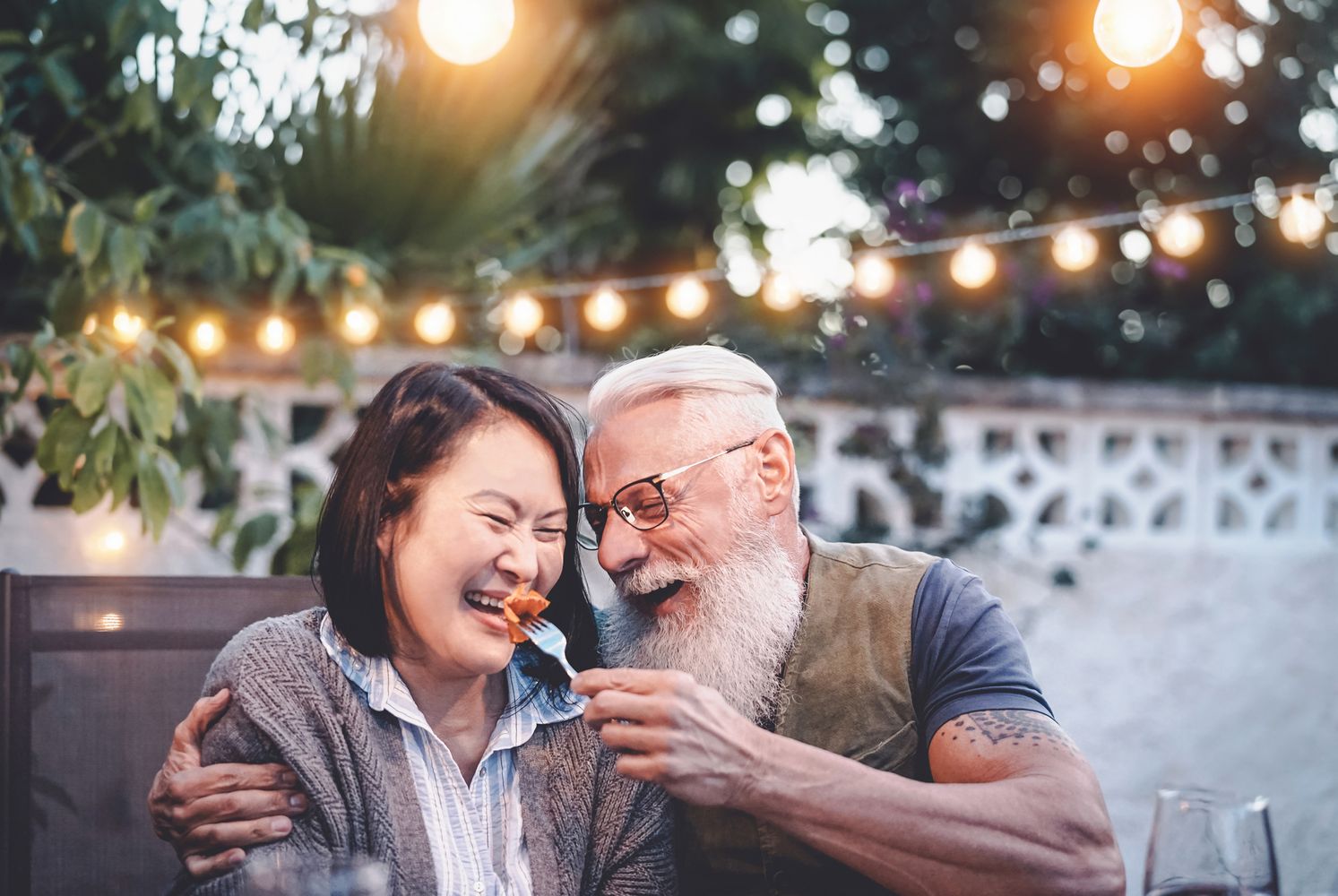 Couple eating dinner together Erectile Dysfunction