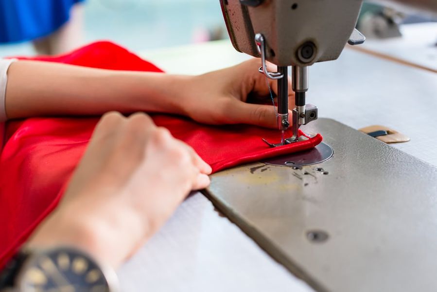 hand stitching with a sewing machine 8