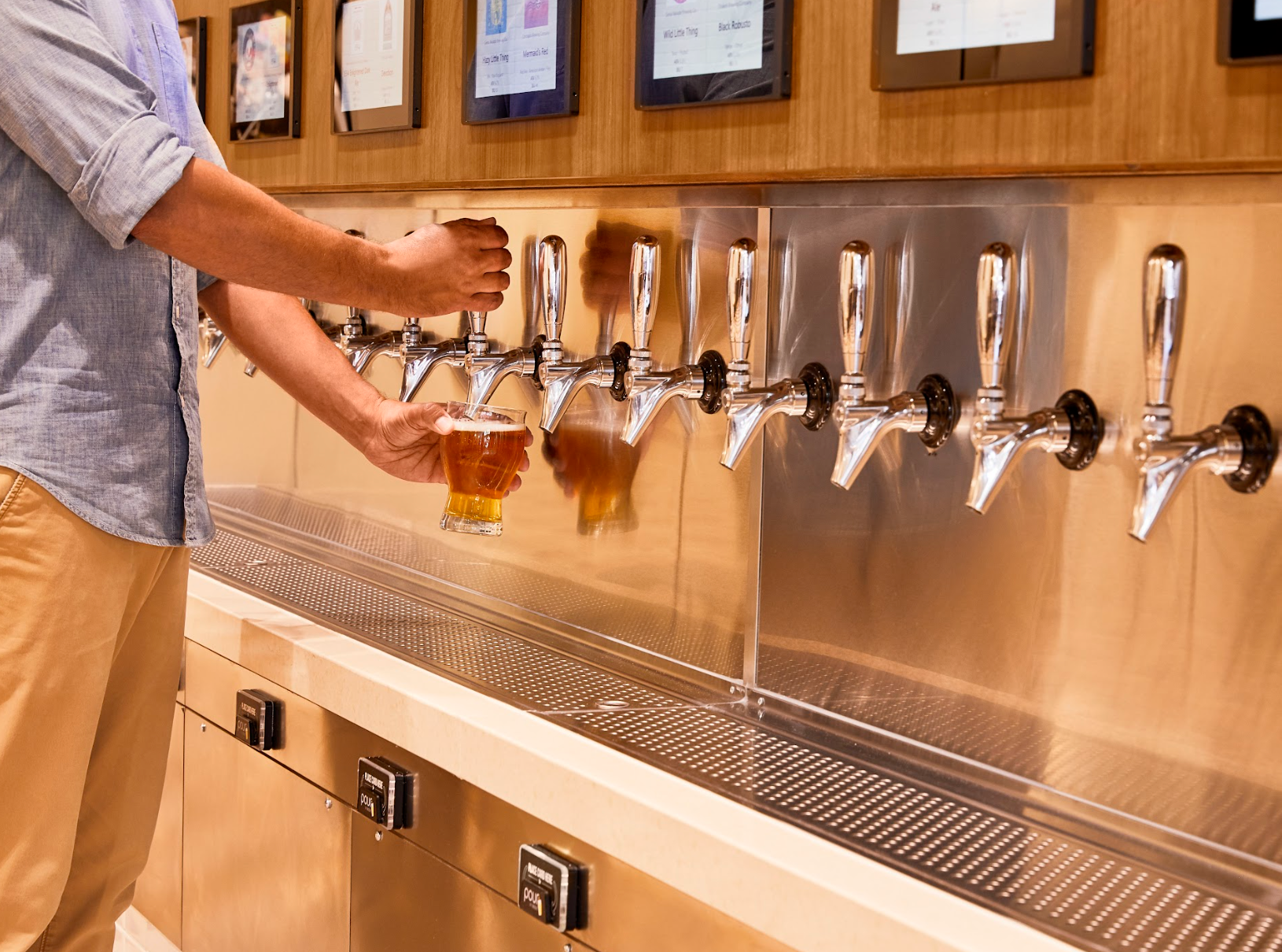 Beer Wall at Mainzer Merced | Restaurant, Music Venue, and Movie Theater