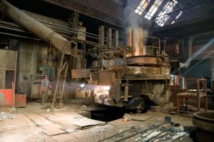 Electric furnace at one of Carson Casting's network foundry.