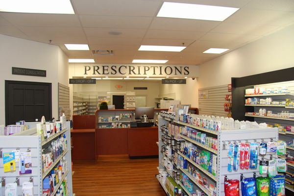 Interior image of pharmacy