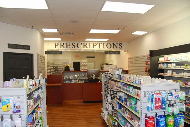 Interior image of pharmacy