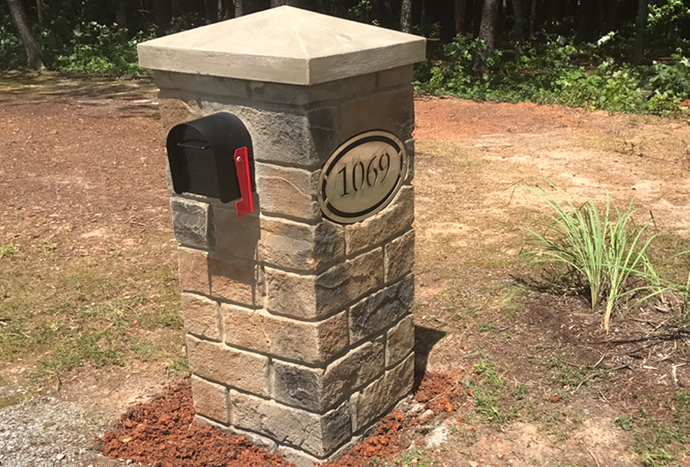 Stone  Mail Boxes and Columns