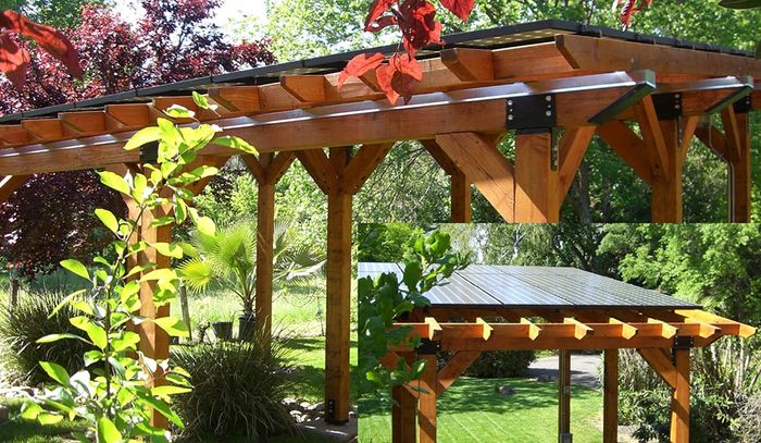 Solar Panels Garden Pergola