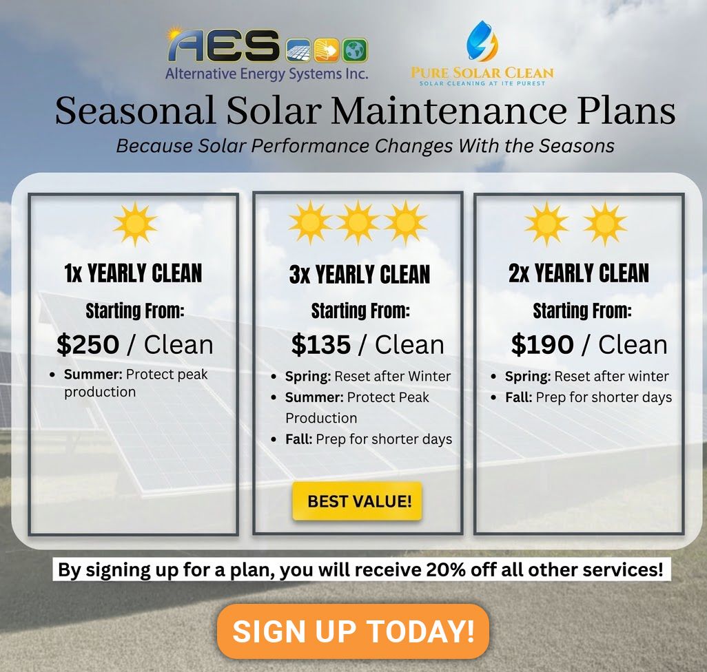 Yearly plans options for solar maintenance Seasonal Solar Maintenance Plans