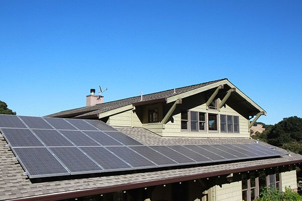 photo of a residential solar system