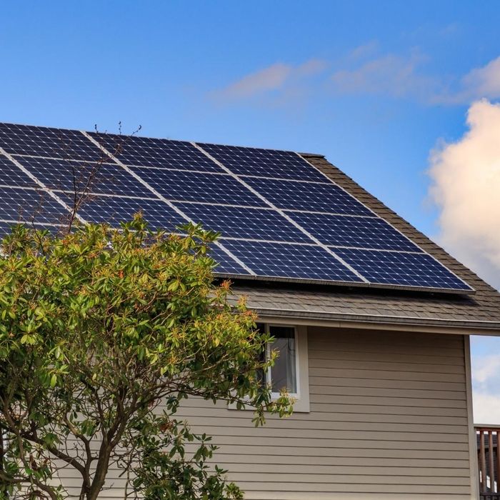 California home with solar panels installed.