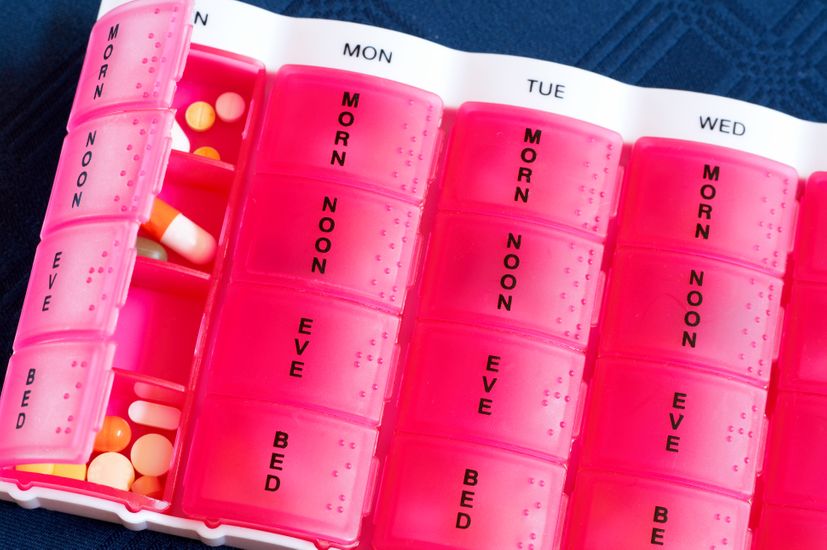 Medicine organized by the time and day Medication Adherence