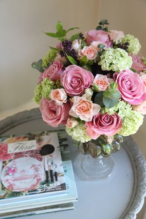 Rose & Viburnum Bouquet - Miki Ueyama