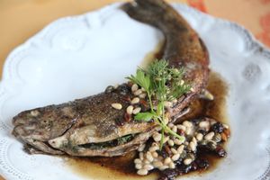 Pan Fried Trout with Caper & Pine Nuts