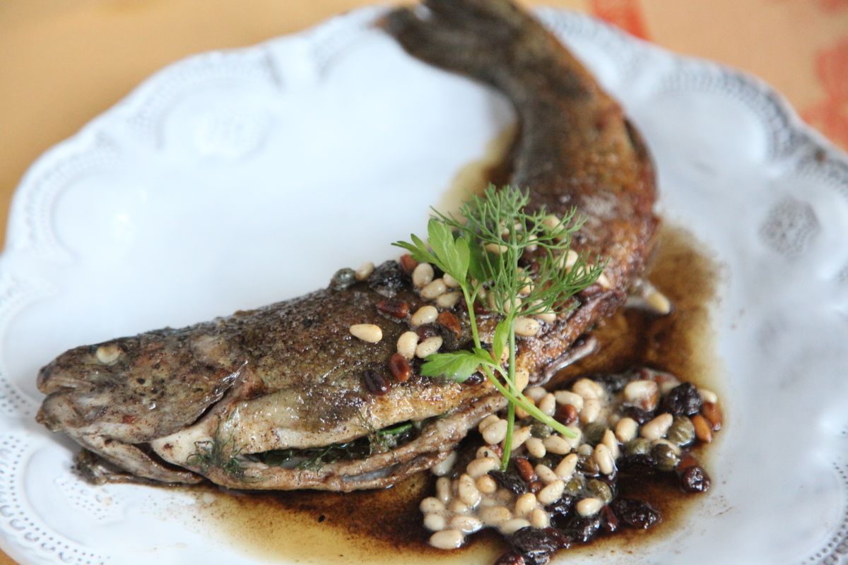 Pan Fried Trout with Caper & Pine Nuts