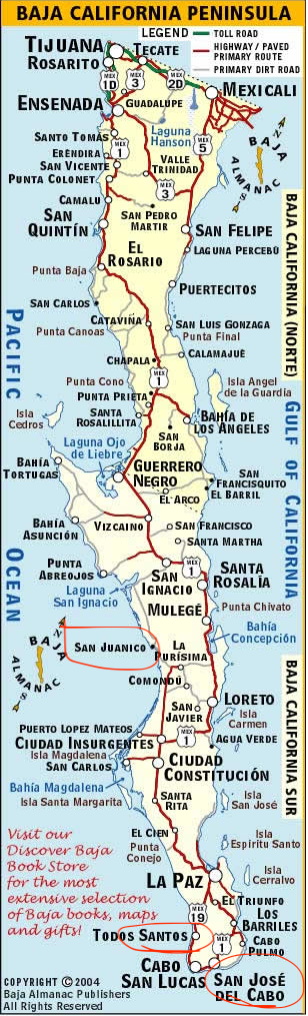 baja map mexico