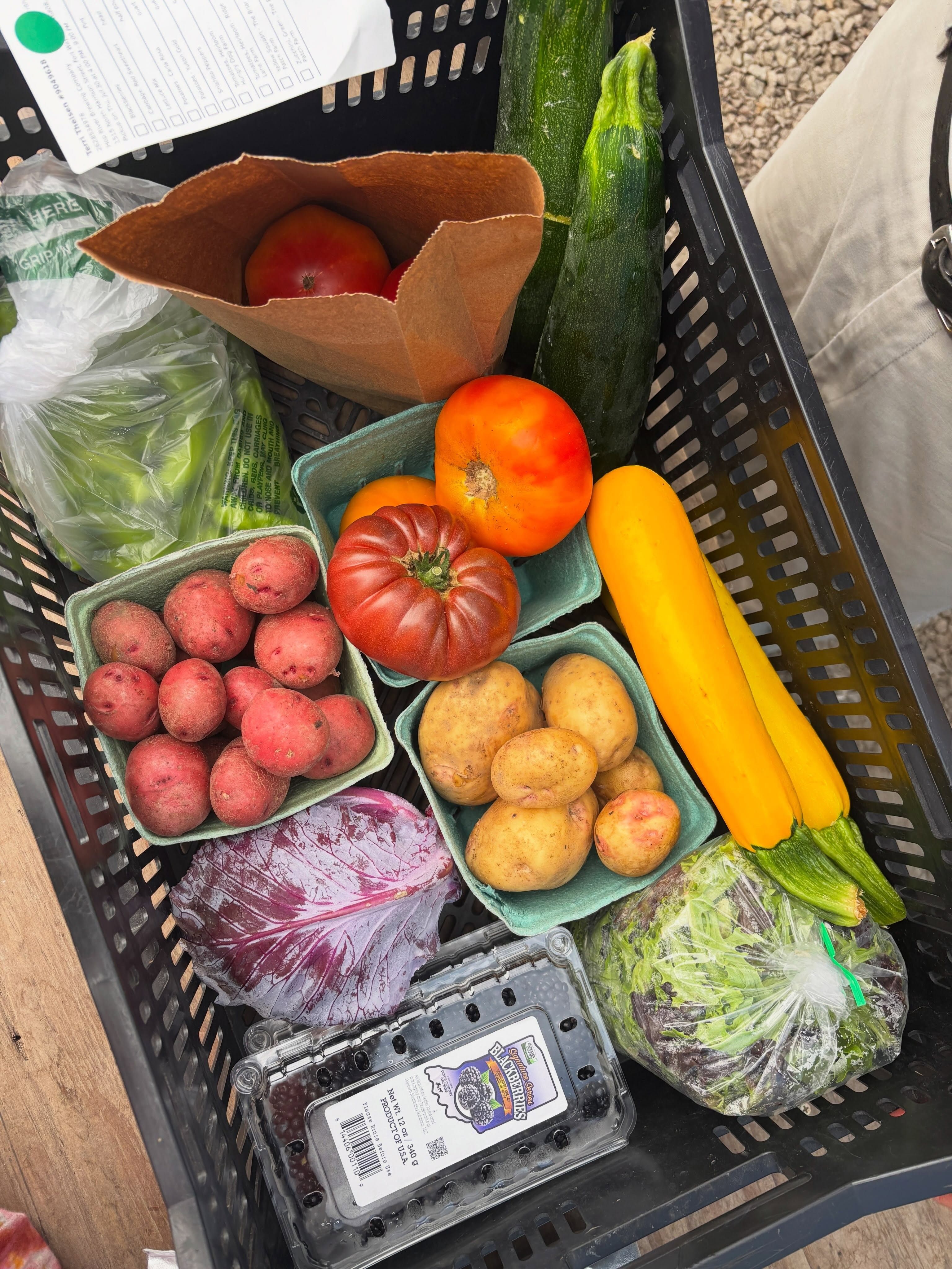 Fresh local produce from Hawkins Family Farm