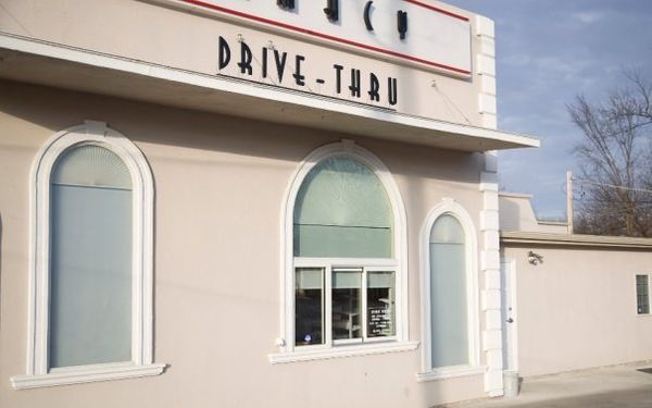 Vintage Drug Drive Thru Window