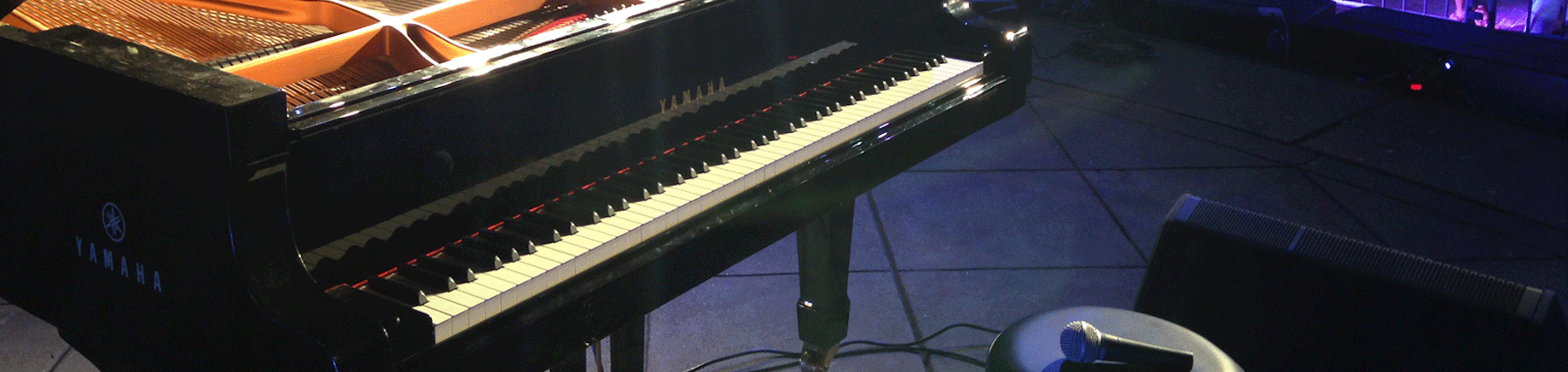 Yamaha Piano on a stage