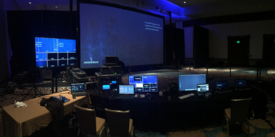 Video village at an Emerson Conference