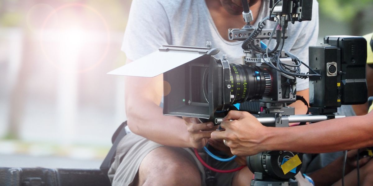 A cameraman shooting a St. Louis, Missouri event 