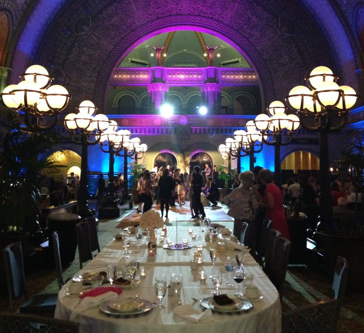 A wedding reception in Union Station St. Louis