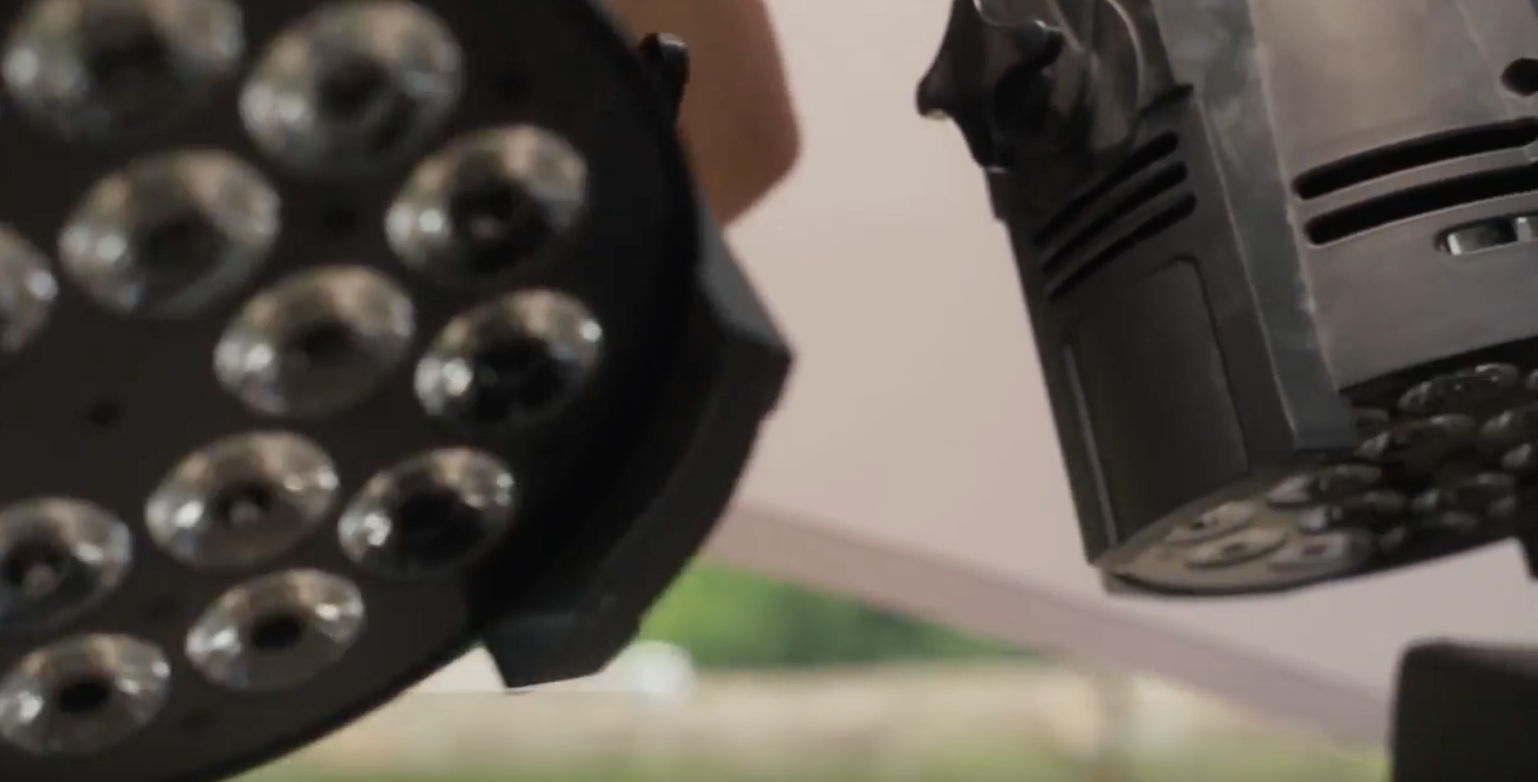 Up-close image of an LED light