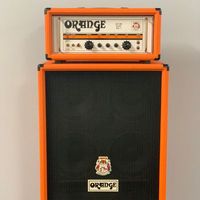 A stack of orange amps