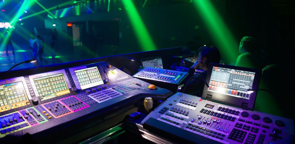 Lighting control center at an event