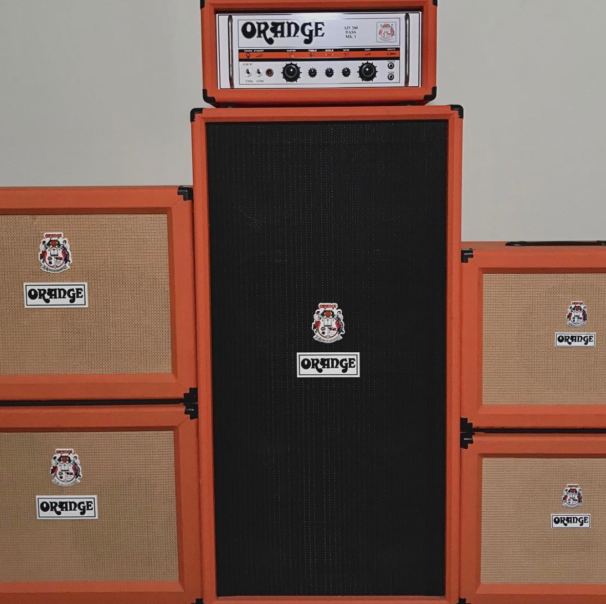 A Stack of Orange Amps