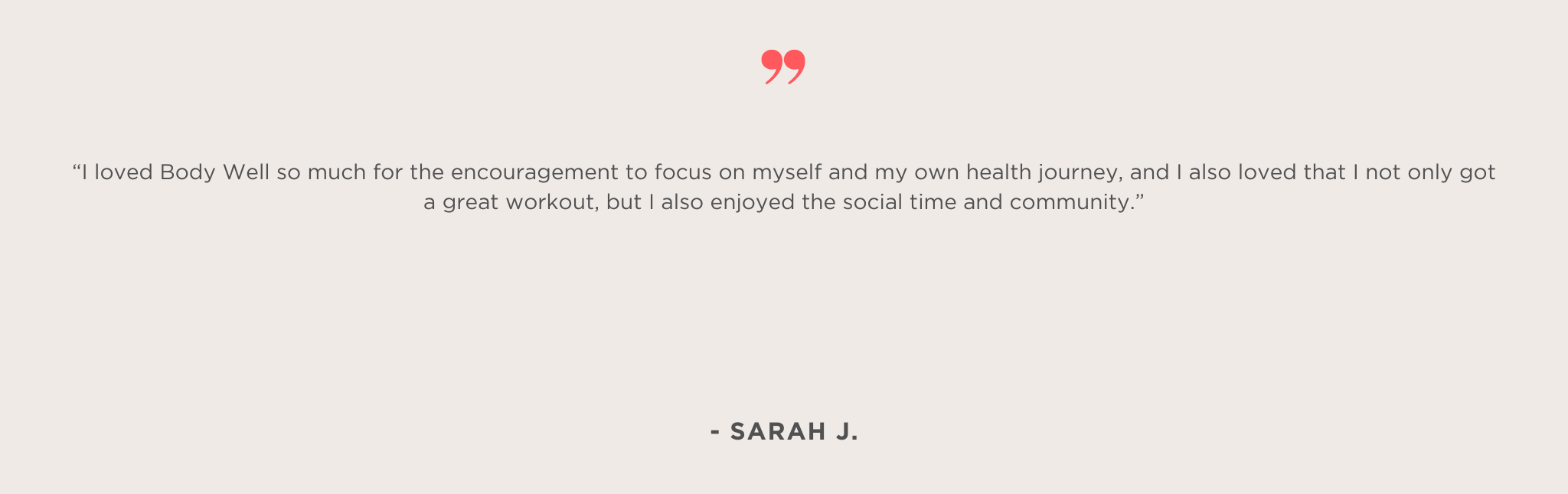 Body Well Testimonial