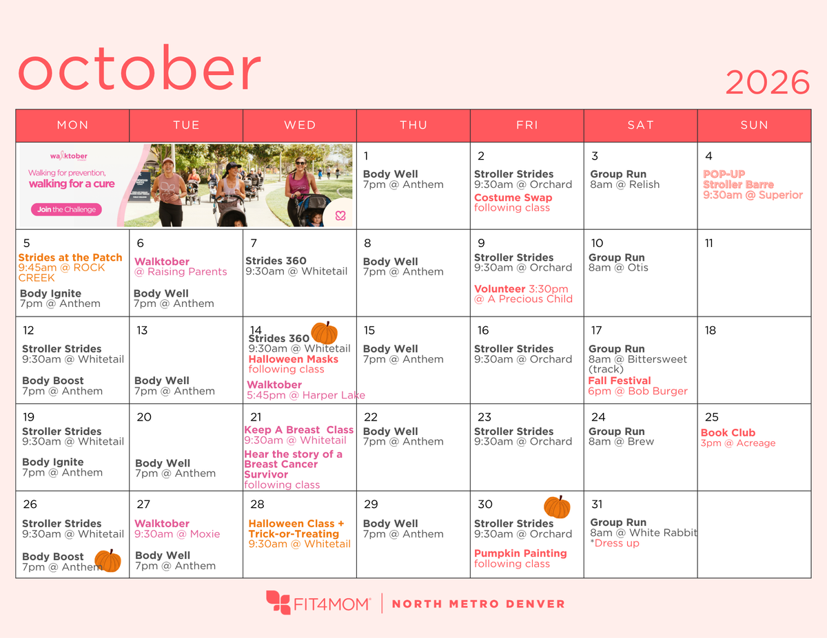 october 2026 at fit4mom north metro denver