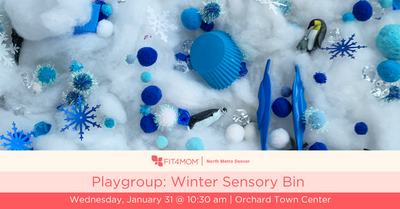 Playgroup Winter Sensory Bin with FIT4MOM North Metro Denver
